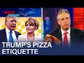Jon Stewart Calls Out Trump's Pizza-Eating Technique | The Daily Show