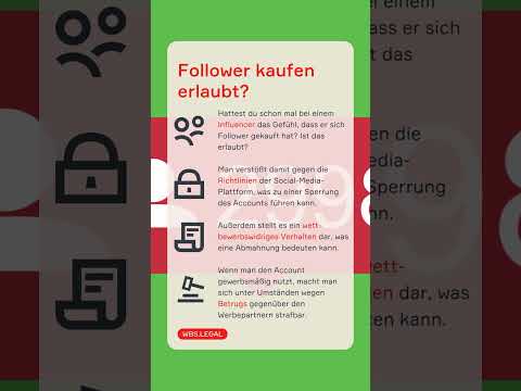 Darf man sich Follower kaufen? | WBS.LEGAL #shorts