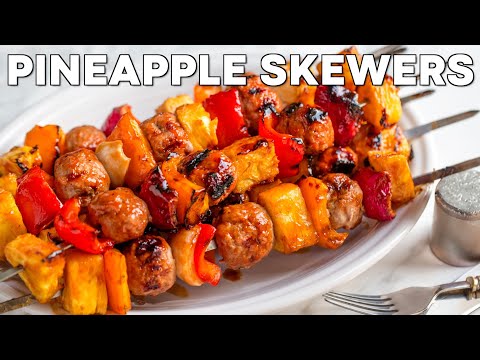 Grilled Pineapple Brunch Skewers with Spicy Maple Glaze - Natasha's Kitchen