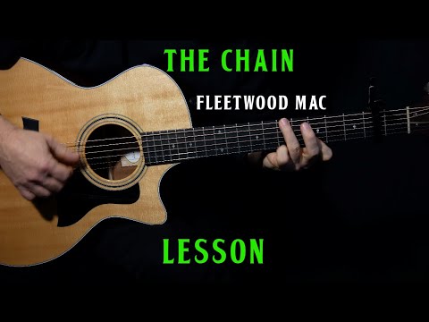 how to play "The Chain" on acoustic guitar by Fleetwood Mac | guitar lesson tutorial