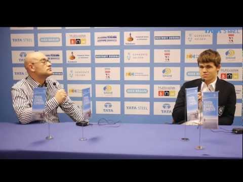 Tata Steel Chess 2012 - En passant - Magnus Carlsen Press Conference round 11
