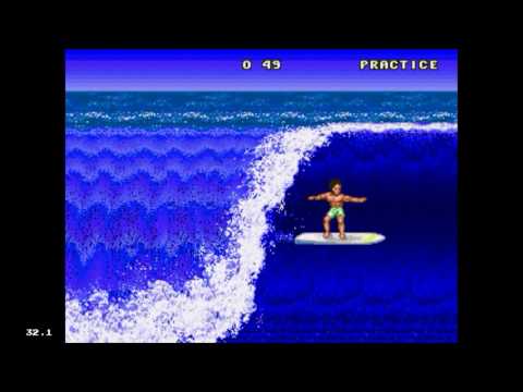 California Games (Sega Genesis 1987) - Surfing