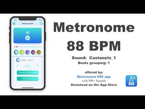 Metronome 88 BPM   Castanets  Metronome 999 app