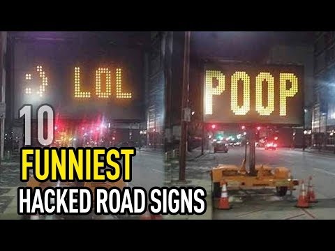 10 Of The Funniest Hacked Road Signs