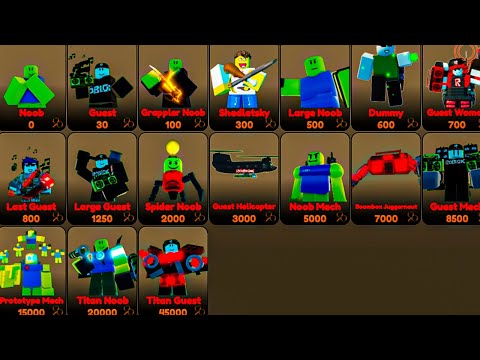 Noob Experiment Battlefront 🌌 All Units Showcase | Every Titan, Noob & Boss! / 누브 실험 전투: 전체 유닛 쇼케이스