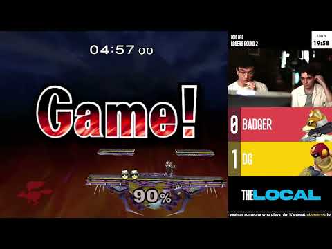 Badger (Fox) vs DG (Captain Falcon) - The Local 2x11 - Losers Round 2