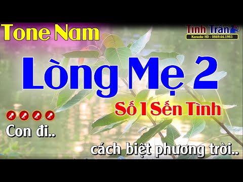 Lòng Mẹ 2 Karaoke Nhạc Sống Tone Nam ( Em ) - Tình Trần Organ