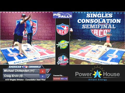 SINGLES CONSOLATION SEMIFINALS: (5) ERVIN VS (11) CHITTENDEN FROM THE ACO CEDAR RAPIDS MAJOR, IOWA