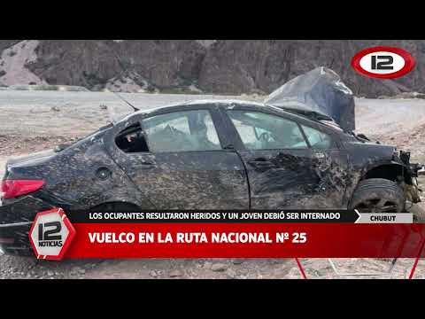 CHUBUT | VUELCO EN LA RUTA NACIONAL N°25