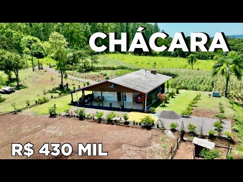(VENDIDA) CHÁCARA PRODUTIVA COM RIO E CACHOEIRA | Casa de Campo Completa no Oeste de SC (vendido)
