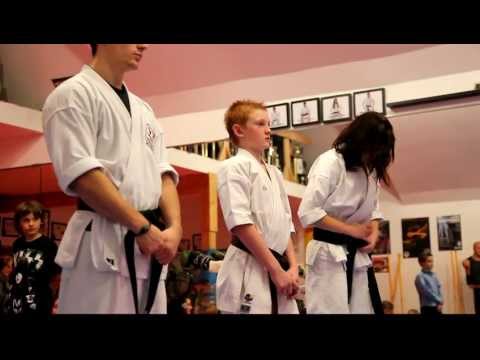 YKO Black Belt Test - Sensei Rivard award to Max Kelland