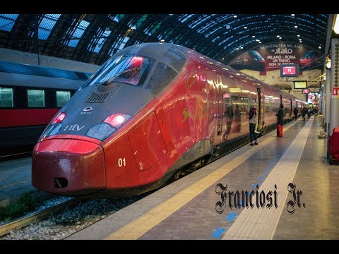 TRAVELLING FROM MILAN TO ROME AT 300 KM/H WITH A TRAIN AGV ETR 575 BY ITALO