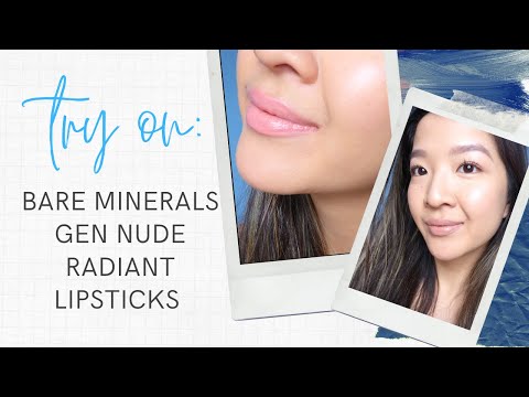 bareMinerals Gen Nude Radiant Lipstick Swatches | Ashlyn Mark