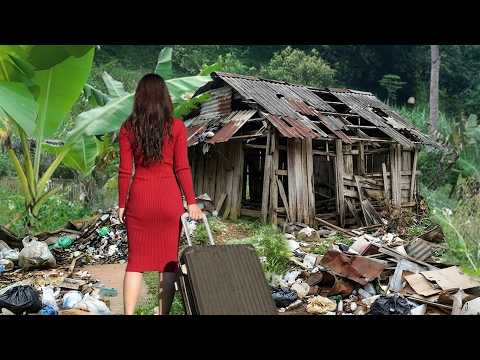 The young woman built a wooden house - a dramatic transformation that amazed everyone.