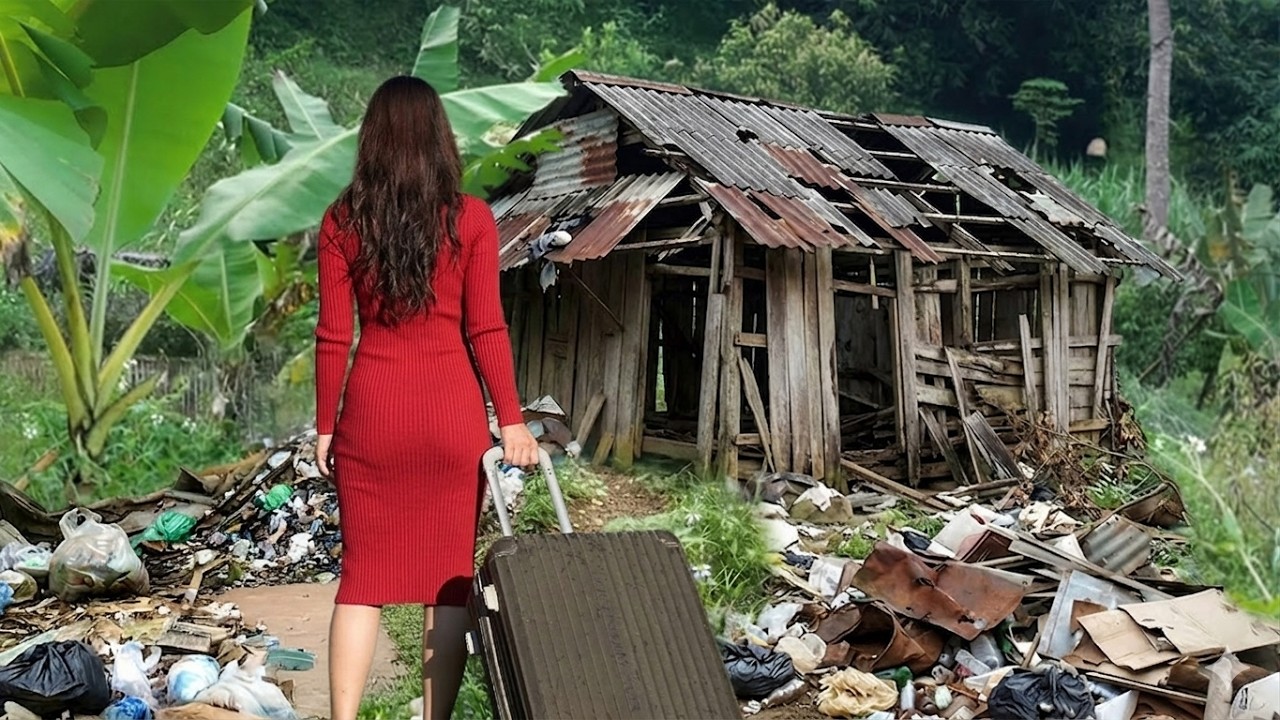 The young woman built a wooden house - a dramatic transformation that amazed everyone.
