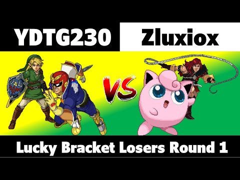 Lucky Bracket: YDTG230 (Captain Falcon, Link) vs Zluxiox (Jigglypuff, Simon) - Losers Round 1