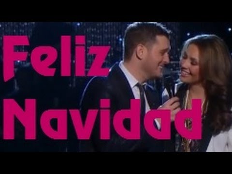 Michael Bublé &amp; Thalía -  Feliz Navidad (lyrics)