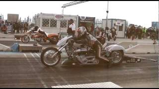 preview picture of video 'Bechyne, Cz. dragrace 2011 Part 6: Marc van den Boer Belgium) on his second pass on his new bike'