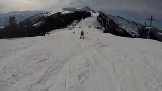 preview picture of video 'Ski in Zell am See, Austria - Day 2, short descent - 49km/h'
