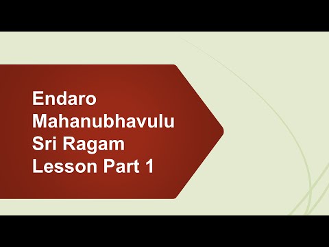 Pancha Ratna series - Endaro Mahanu Bhavulu lesson - Part 1 -