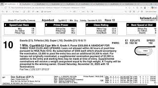 2025 Cigar Mile Full Field Analysis and Picks | Aqueduct