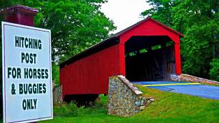 The beautiful and scenic Poole Forge Covered Bridge Lancaster Pennsylvania