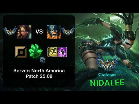 Nidalee Top vs Olaf - NA Challenger - Patch 25.08