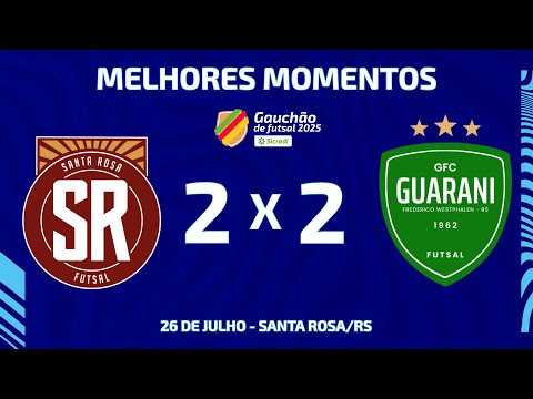 GOLS DO JOGO | SANTA ROSA 2 X 2 GUARANI | GAUCHÃO SICREDI SÉRIE A 2025