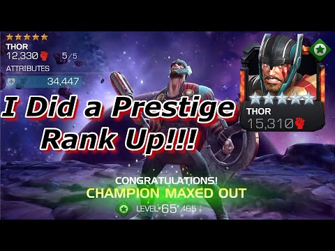 Thor Ragnarok goes to Rank 5!!! Marvel Contest of Champions