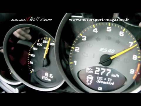 Porsche 997 GT3 RS 4.0L acceleration speed 0-300 km/h. ( www.vb2r.com-gopro )