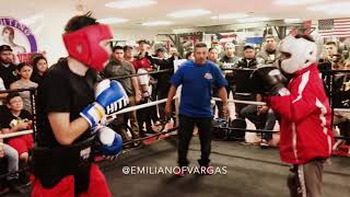 (Number One In USA)  Fernando Vargas Son Emiliano Vargas Sparring  - EsNews boxing