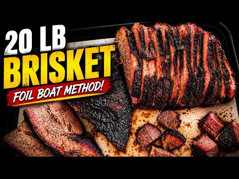 20 lb Low and Slow Foil Boat Brisket on the Camp Chef Woodwind Pro 36