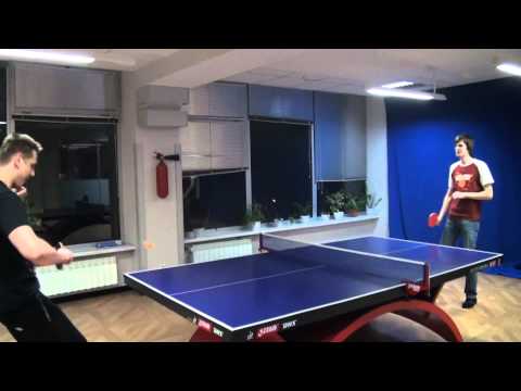 Zeus and starix playing ping-pong @ Na`Vi office