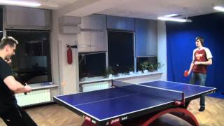 Zeus and starix playing ping-pong @ Na`Vi office