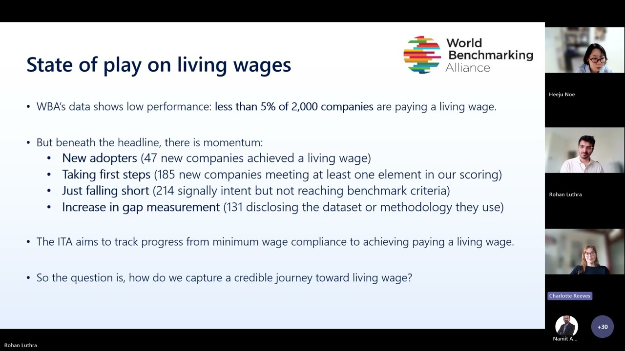 Integrated Transition Assessment: Stakeholder consultation on Living Wages
