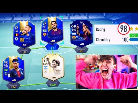 98 RATED!! - 195 RATED TOTS FUT DRAFT CHALLENGE (FIFA 19)