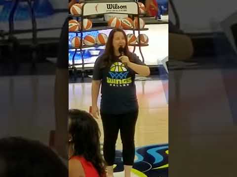 Dallas Wings National Anthem Sung by Amy Suznovich on 8/4/22.