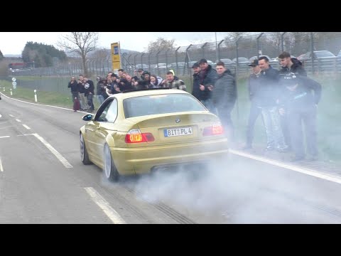 Many Burnouts at the "Burnout Area" at the Nürburgring!! Carfreitag am Nürburgring !!