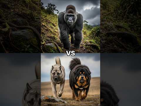 Kangal + Tibetan mastiff vs. Wild Animals (can this titan duo dominate the wild?) #shorts