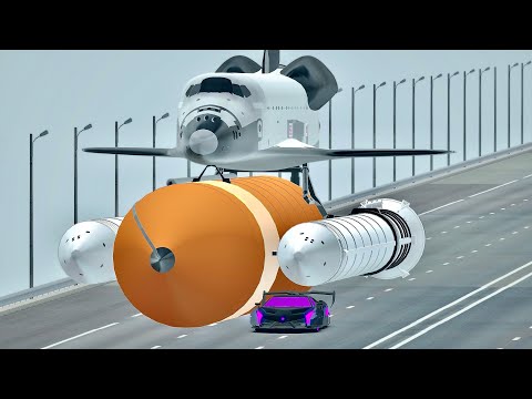 Lamborghini Veneno GTR vs NASA Space Shuttle - Drag Race 20 KM