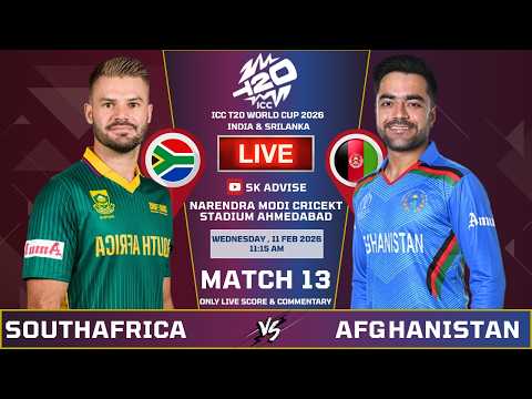 Southafrica Vs Afghanistan 13th Live Score And Commentary | World Cup 2026 | SA VS AFG | Sk Advise