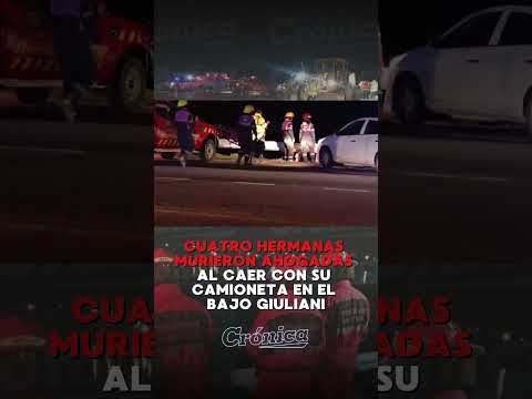 TRAGEDIA EN LA PAMPA: cuatro hermanas murieron ahogadas al caer con su camioneta en el Bajo Giuliani