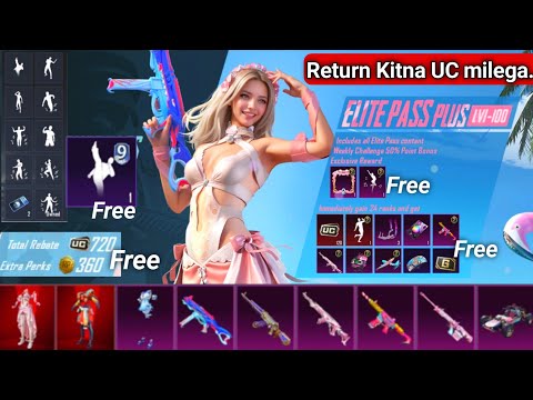 Get Free Emot & return UC in PUBG Mobile A2 Royal pass 360UC 720UC Elite pass 1900UC Elite pass plus