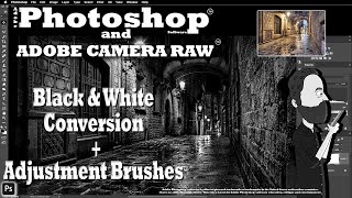 How to Convert to Black & White in Adobe Camera Raw (plus Photoshop refinements) - Adjustment Brush