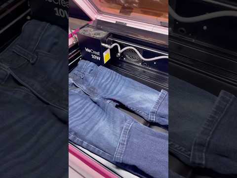 Laser Engraved Denim??? #wecreat #wecreatvista #giftedhandsbyjaviah
