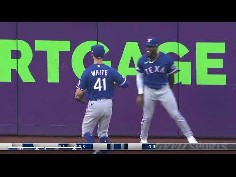 Eli White INSANE DIVING CATCH IN CENTER | Texas Rangers @ Cleveland Guardians 6/7/2022