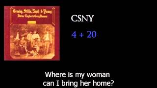 Crosby, Stills, Nash &amp; Young - 4 + 20 - w lyrics