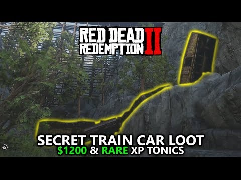 Red Dead Redemption 2 - Derailed Train Carriage Loot - $1100 & Rare XP Tonics (Easy Money)