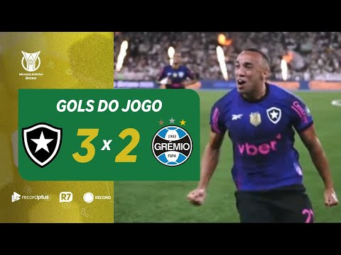 Botafogo 3 x 2 Grêmio: check out the goals from the game with commentary by Cléber Machado.