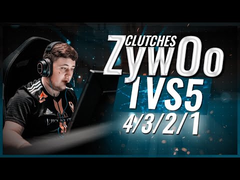 BEST 1 vs 5/4/3/2/1 CLUTCHES FROM ZywOo! (INSANE MOMENTS)